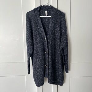 Marla Wynne Oversized V-Neck Blue Cardigan Sz Large